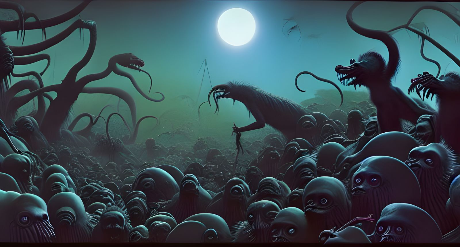 Dark Madagascar Jungle Horde by Wayne Barlowe