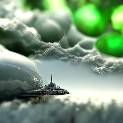 Hyperrealistic Mothership in Detailed Matte Painting