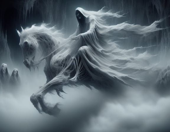 Spectral Grim Reaper Charges Forward in Dark Expressionist S...