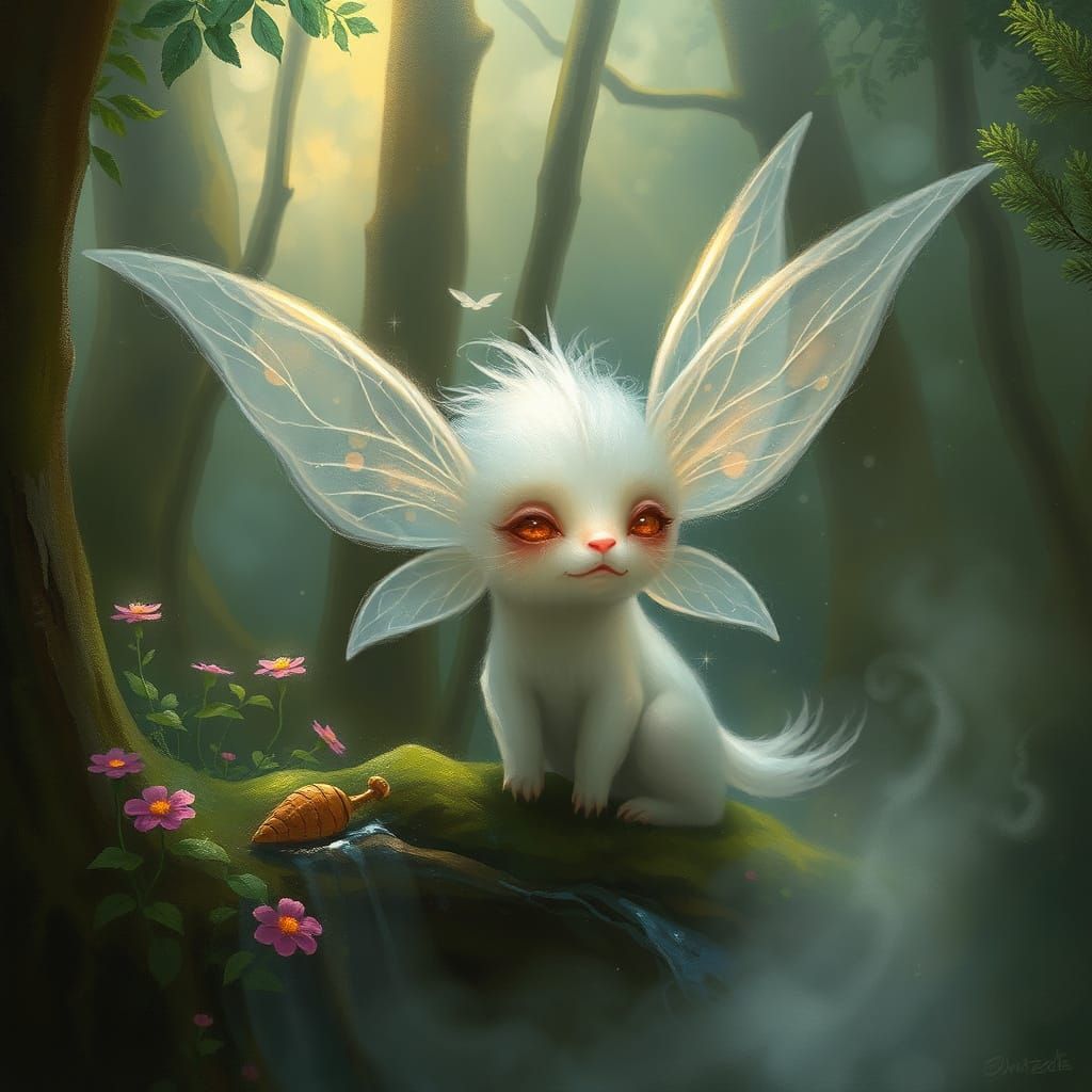 Mystical Sprite in Lush Forest