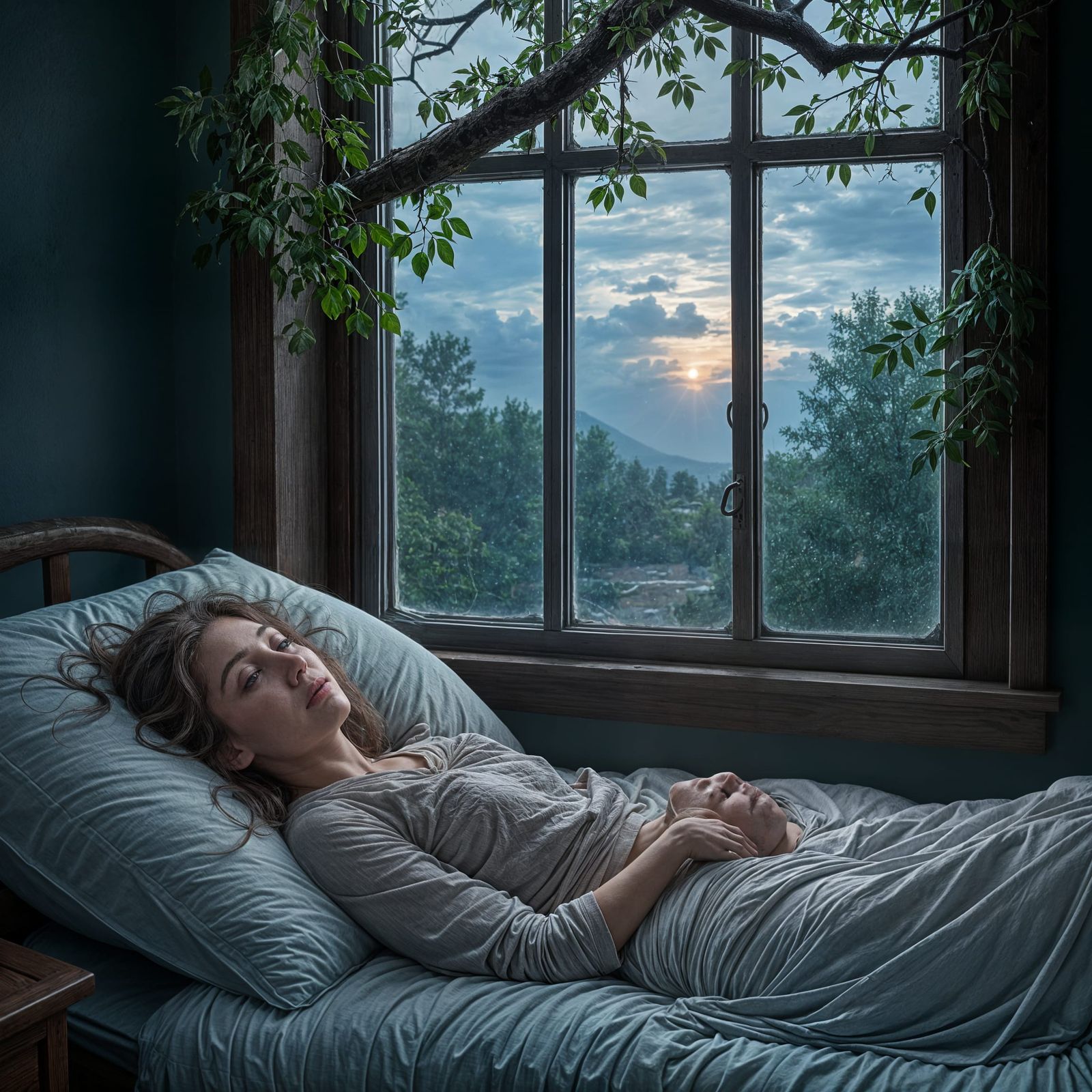 Exhausted Traveler Rests at Inn After Journey