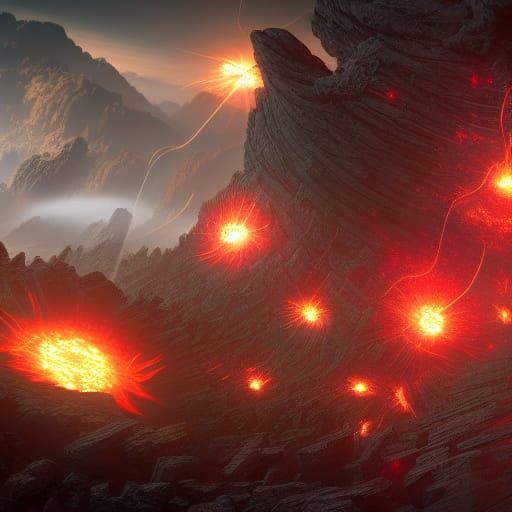 Earth Exploding: Detailed Matte Painting in Deep Color