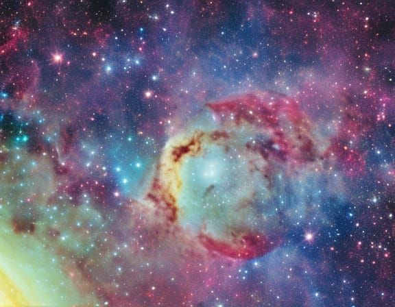 Colorful Space Nebula AI Generated Image