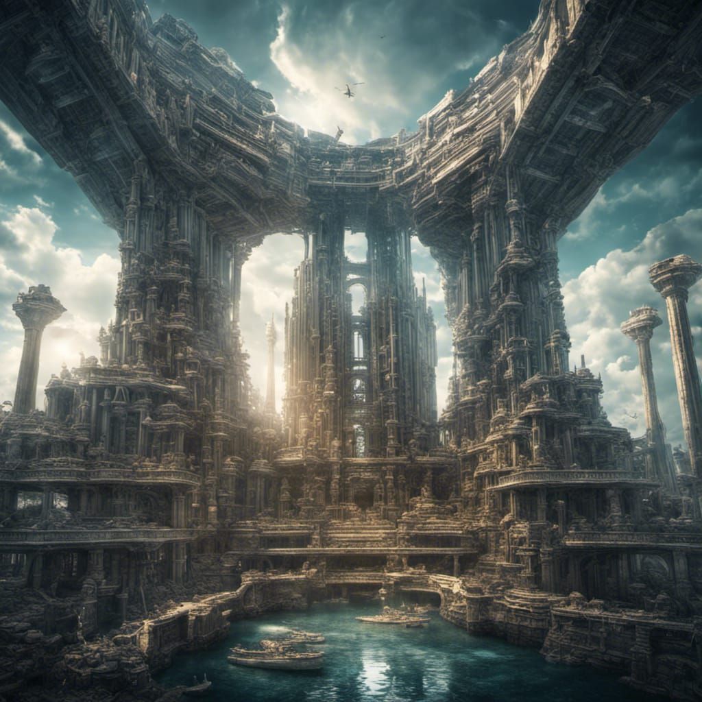 Hyperrealistic Atlantis Civilization in Stunning Detail