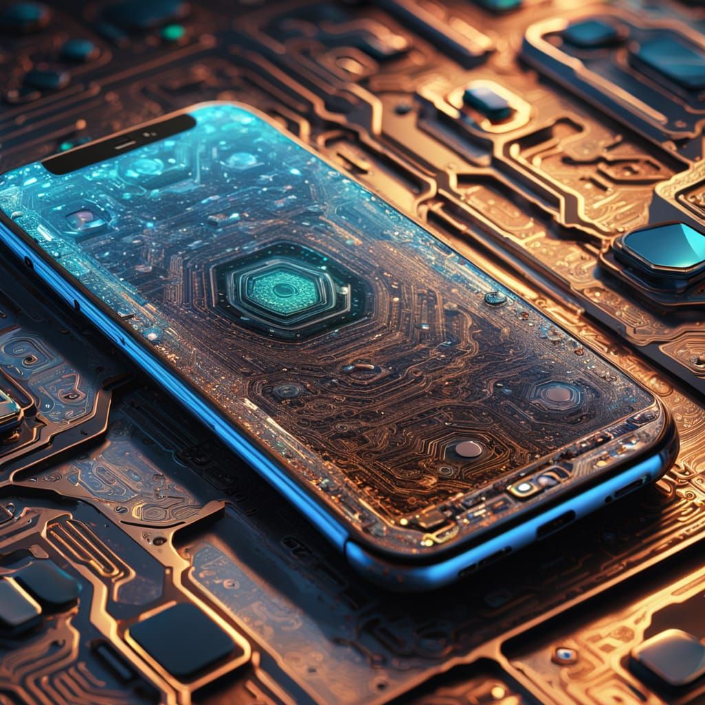 Geod Cell Phone with Alien Bioluminescence