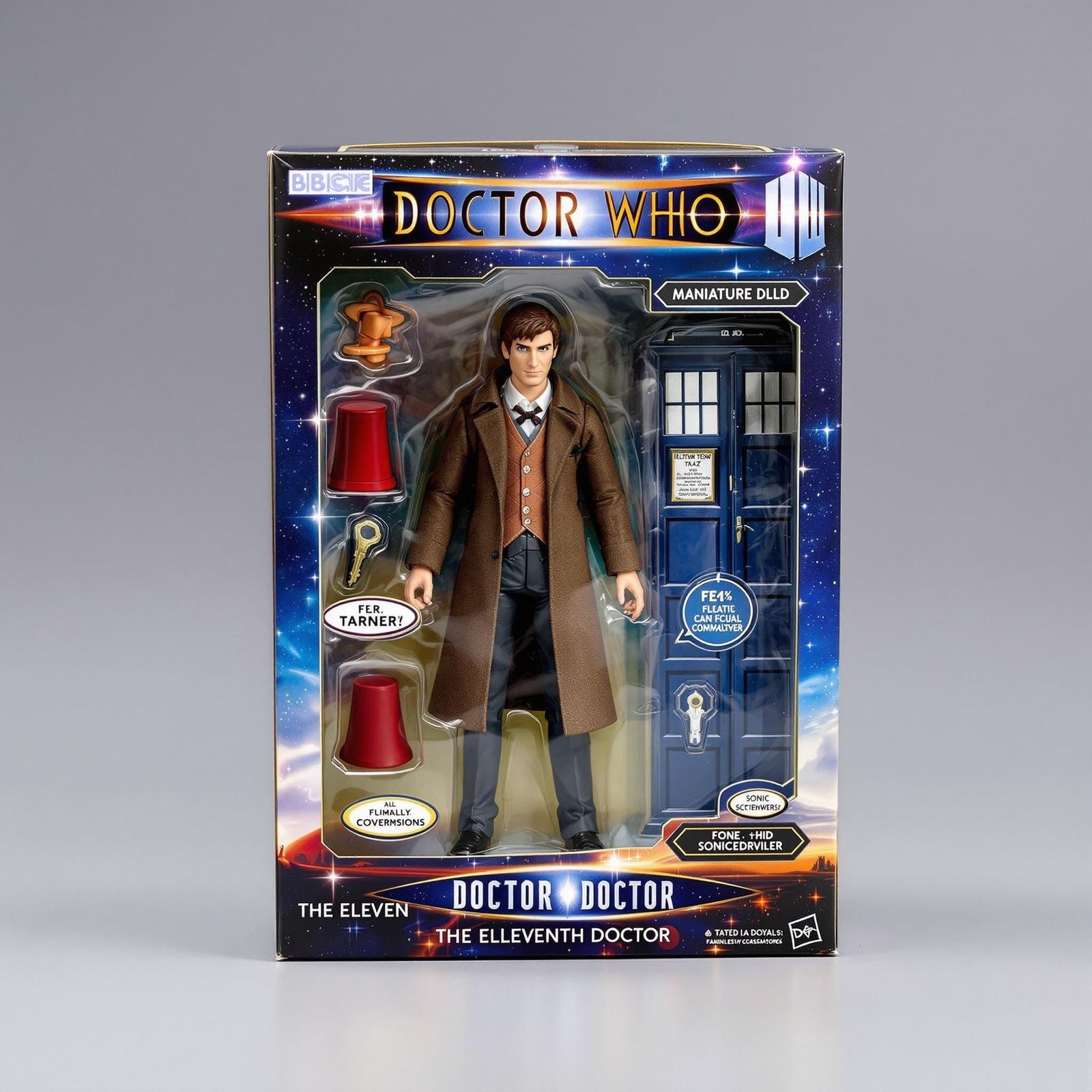 The Eleventh Doctor in Retro-Style Action Figure Packaging