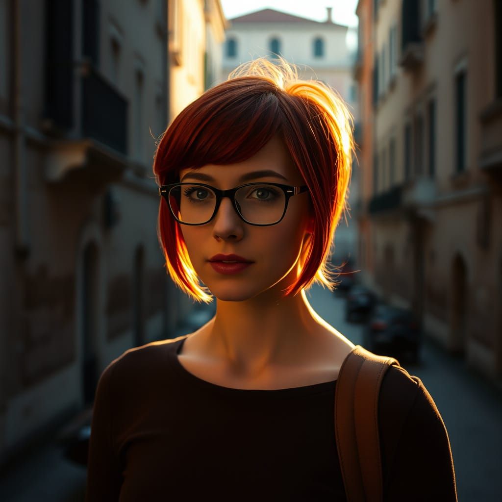 Redhead in Golden Venice