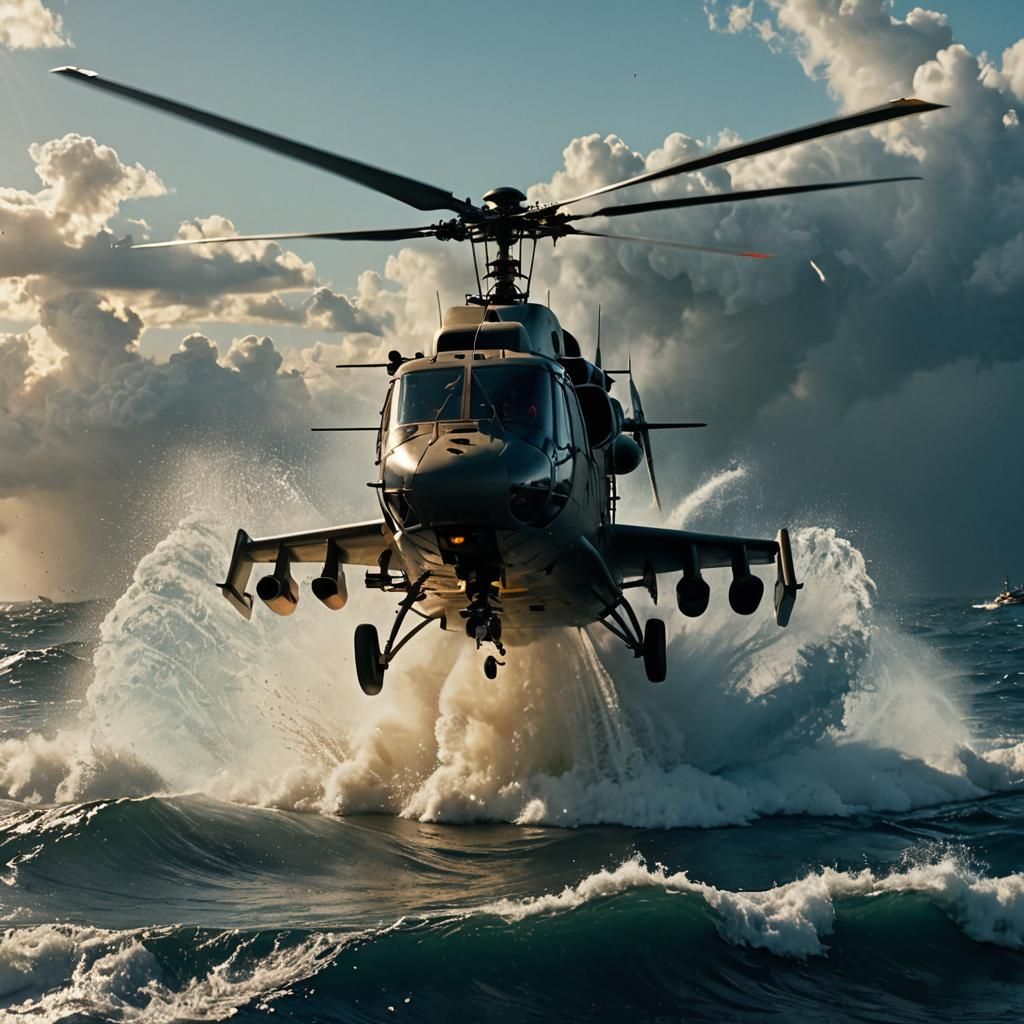 Jaws Attacks Helicopter: Explosive Cinematic Action