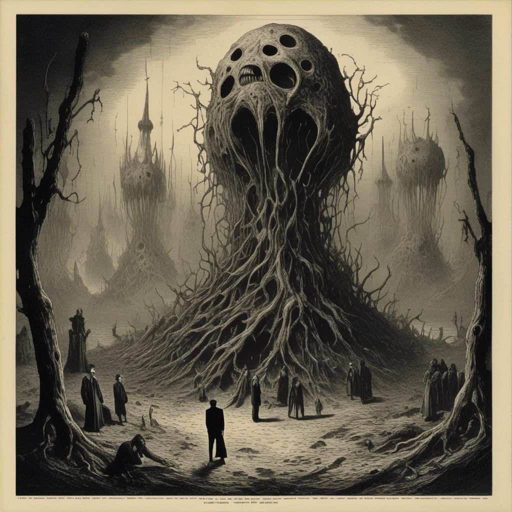 Creepy Pretzel People in Horror Style