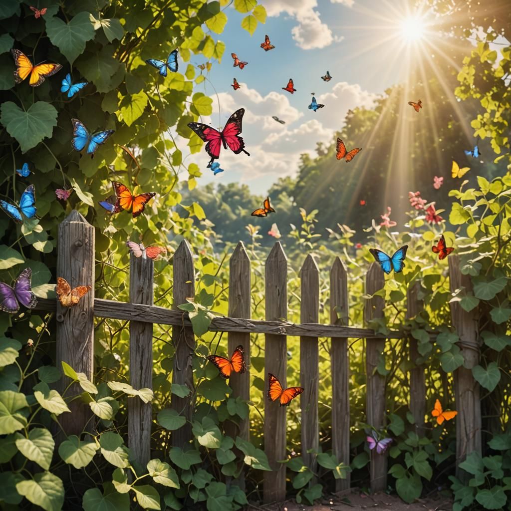 Butterfly Garden: Vines in Divine Light