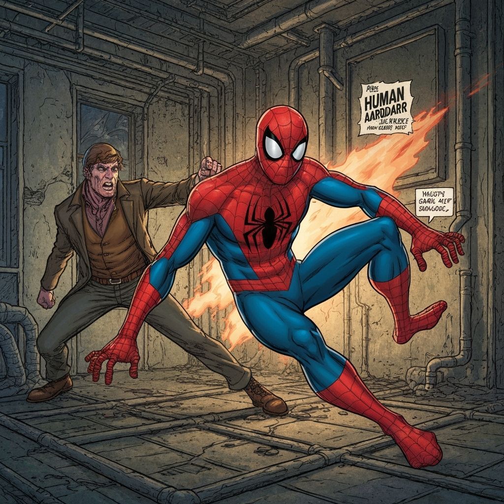 Spider-Man Battles Human Aardvark in Manhattan Sewers