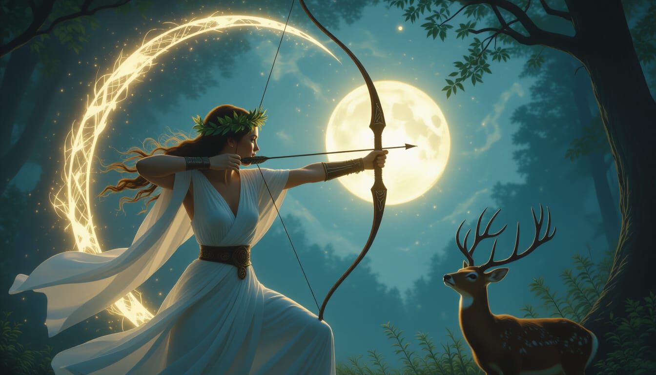 Ethereal Archer in Enchanted Forest: Celestial Target