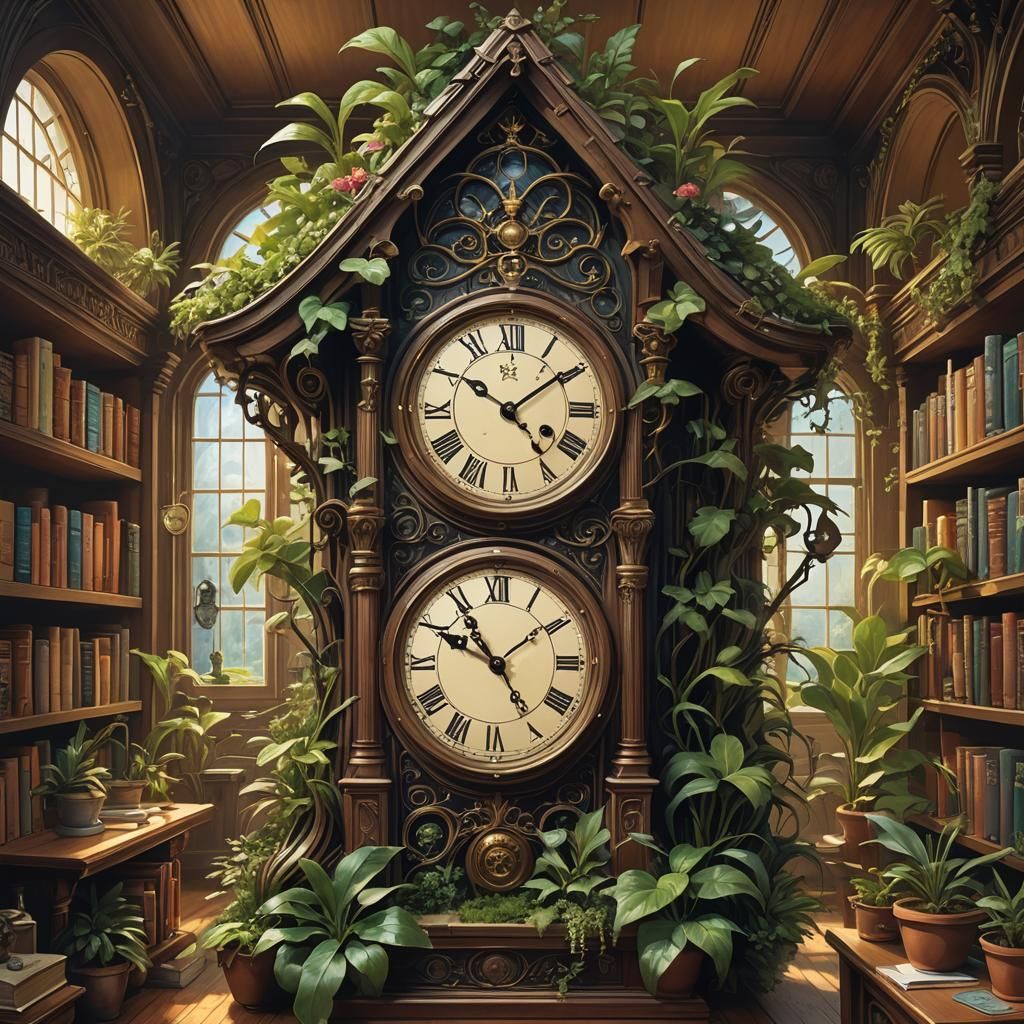 Art Nouveau Fairy House in Library