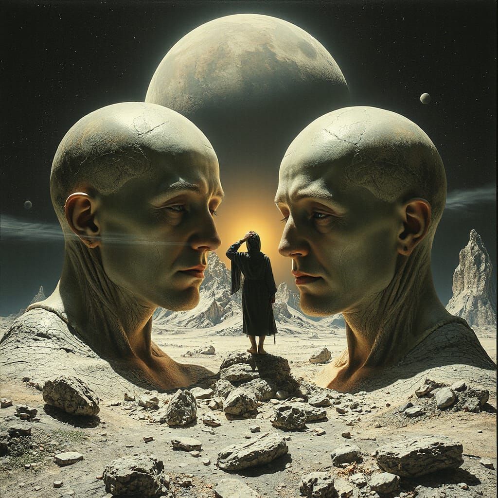 4D World Reflecting Alternate Realities, Giger & Redon Style