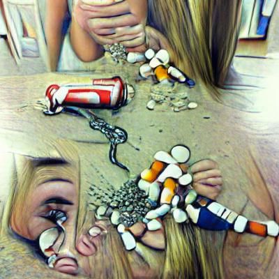Conceptual AI Image of Drug Addiction