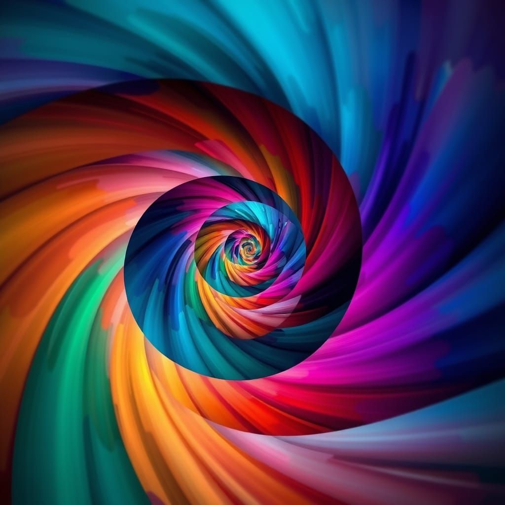 Surreal Dreamlike Spiral with Vibrant Colors