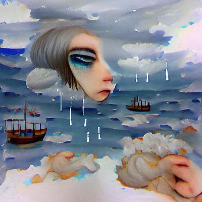Crying Sky Over a Stormy Sea