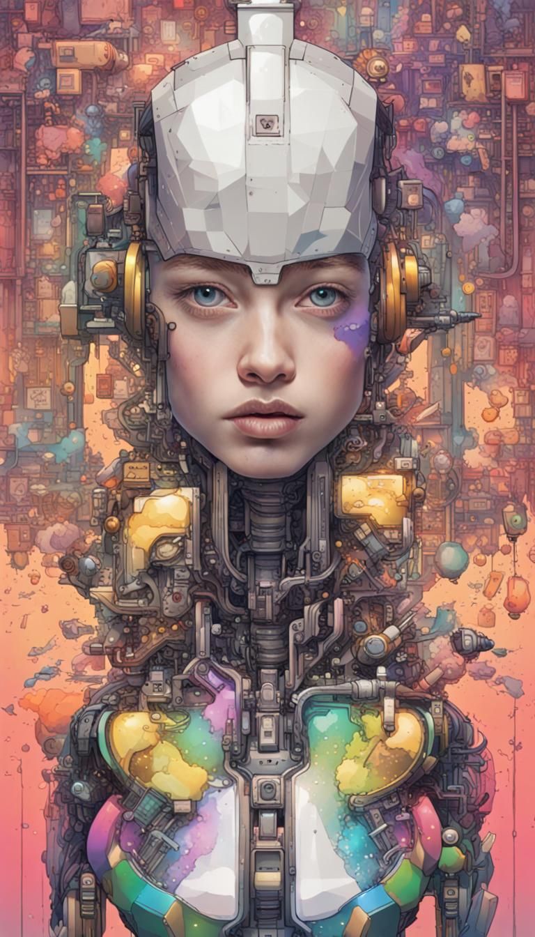 Colorful and Detailed Young Super AI Image