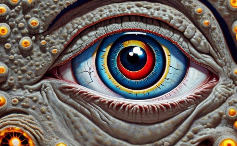 Cyberpunk Vision of a Fuming Amoeba