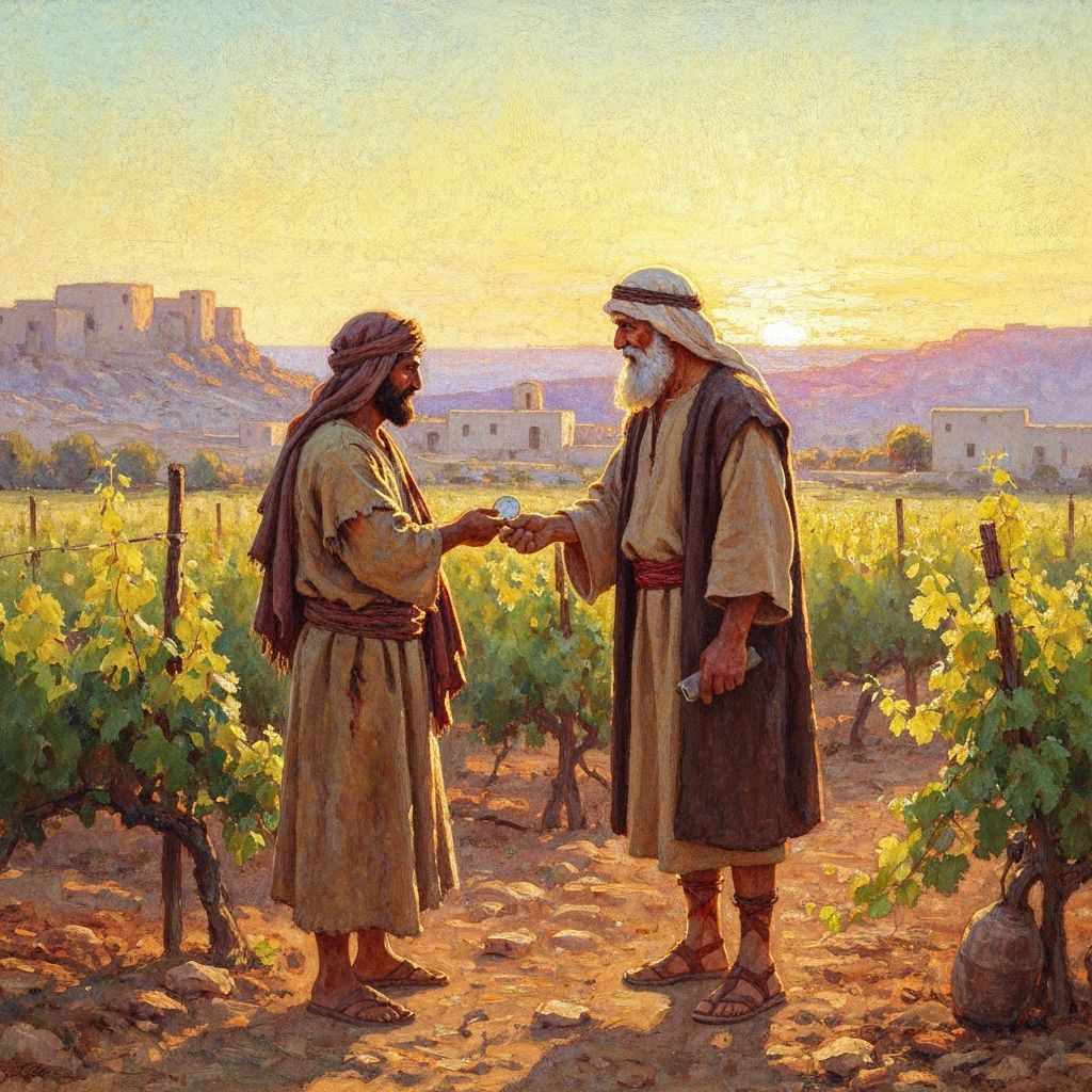 Sun-Drenched Vineyard: Impressionistic Middle Eastern Scene