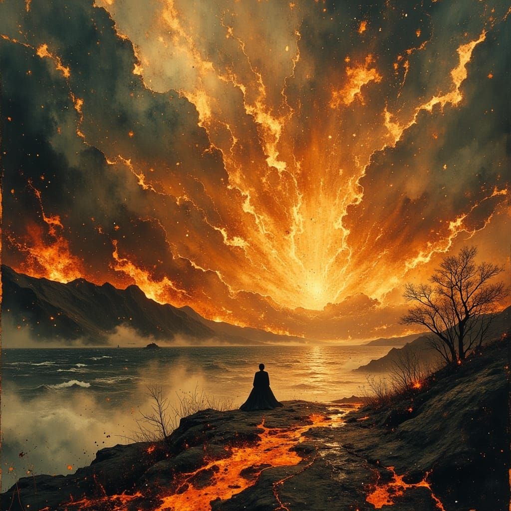 Inferno: A Fiery Storm Rages on the Horizon