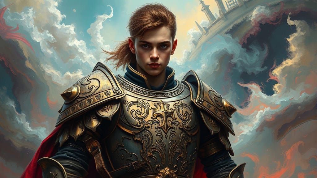 Mystical Warrior in Dreamlike Armor
