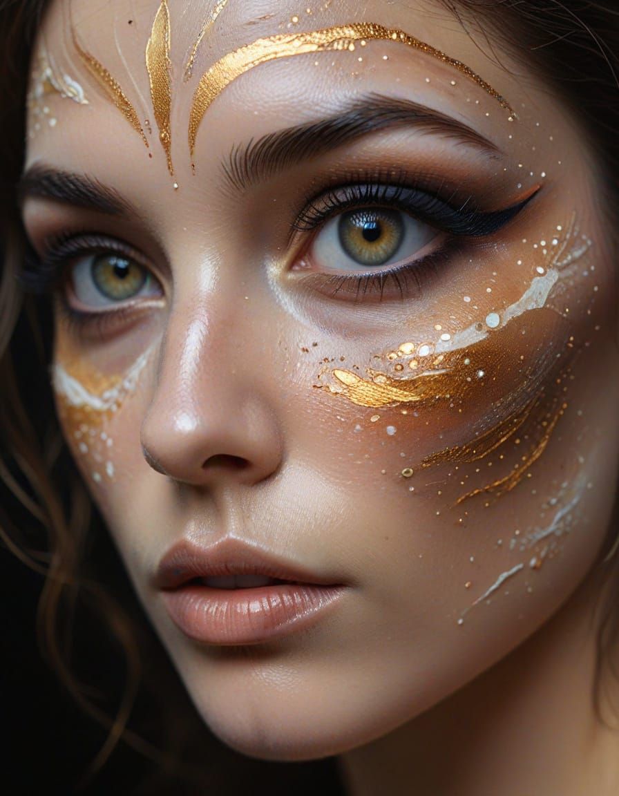 Ethereal Eye Portrait in Muted Earth Tones