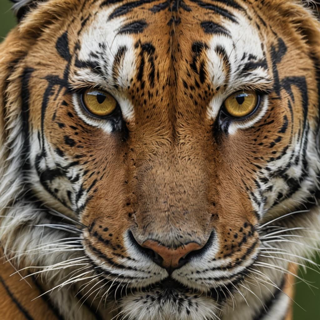 Microscopic Tiger Eye: Detailed Animal Anatomy