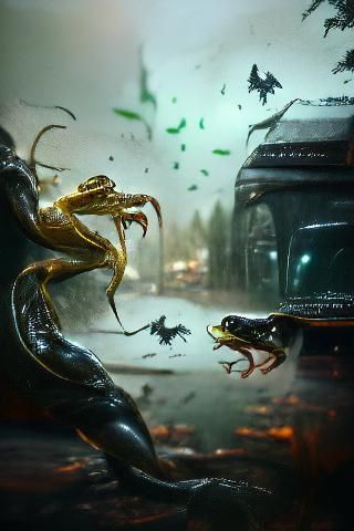 Scorpion and Frog: Golden Age Illustration