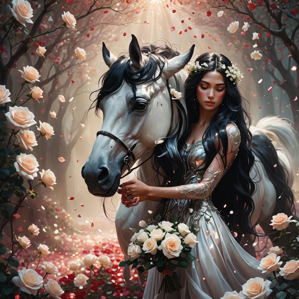 Beautiful Centaur Woman in Mythic Realism Style