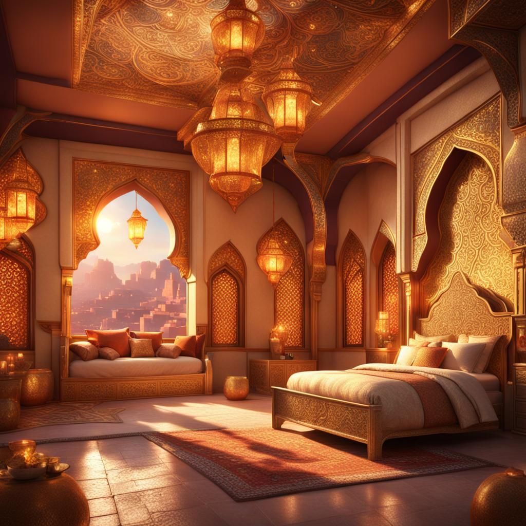 Fire Princess Bedroom with Moroccan Flair