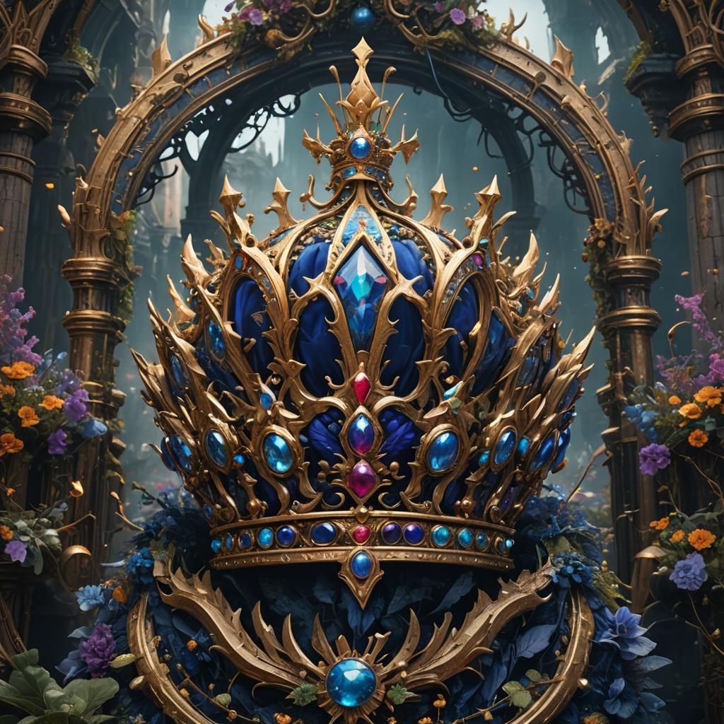 Majestic Fantasy Crown in Deep Colors