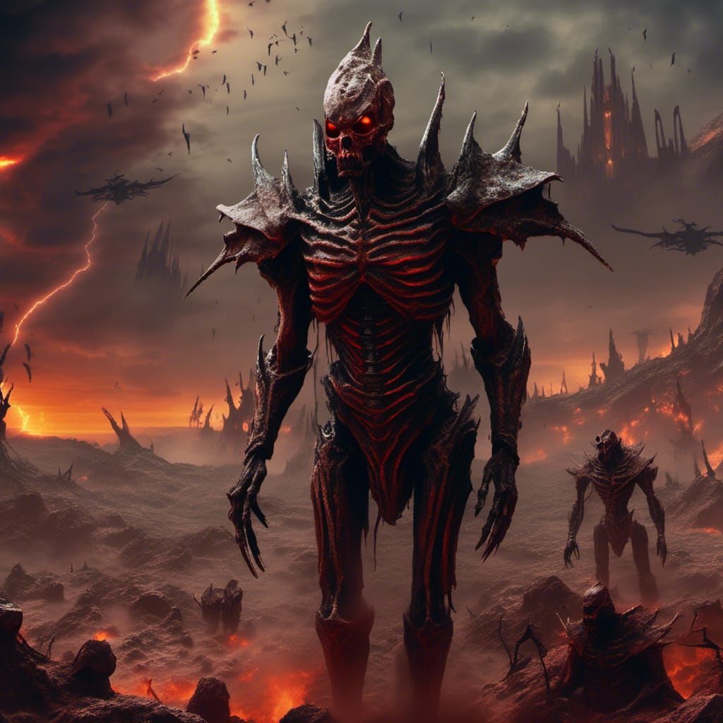 Paladin's Descent: Alien Hellscape in Fantasy Style