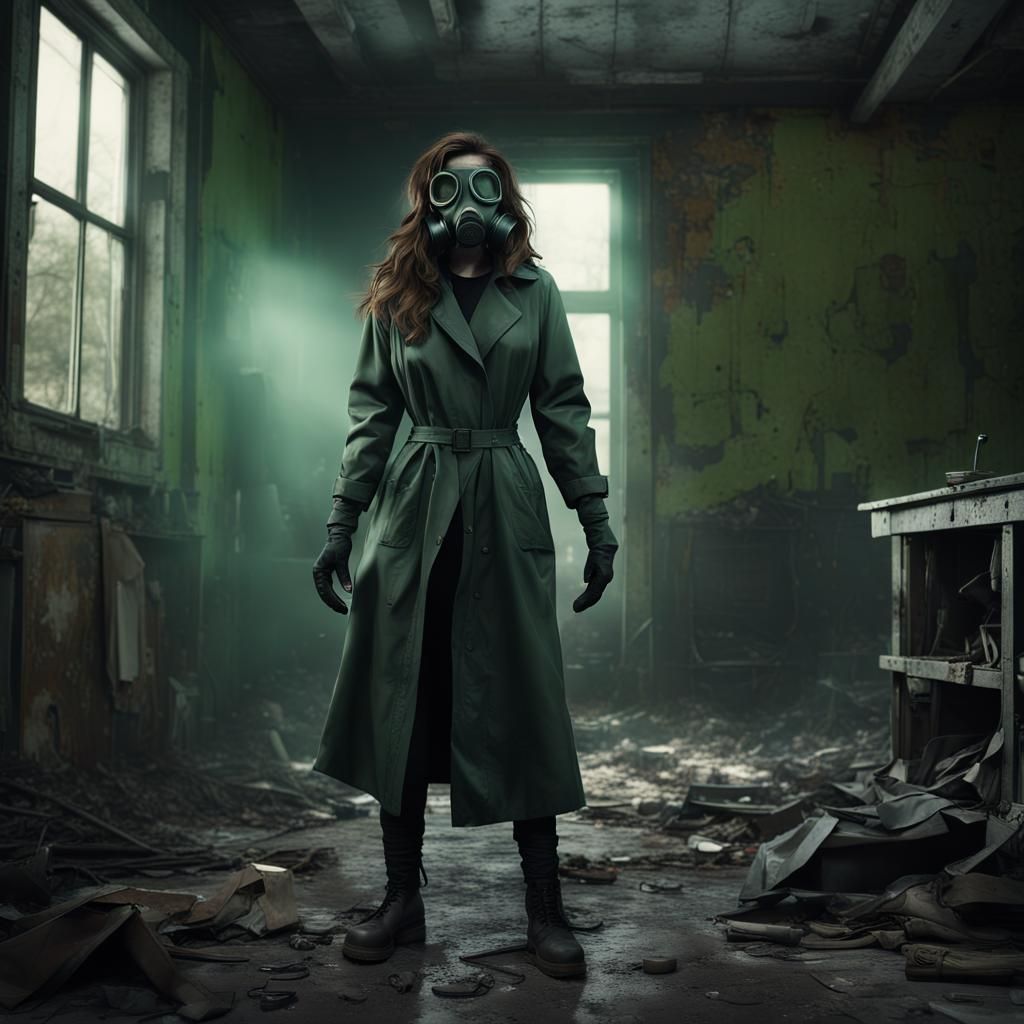 Cinematic Portrait of a Scientist in Protective Gear