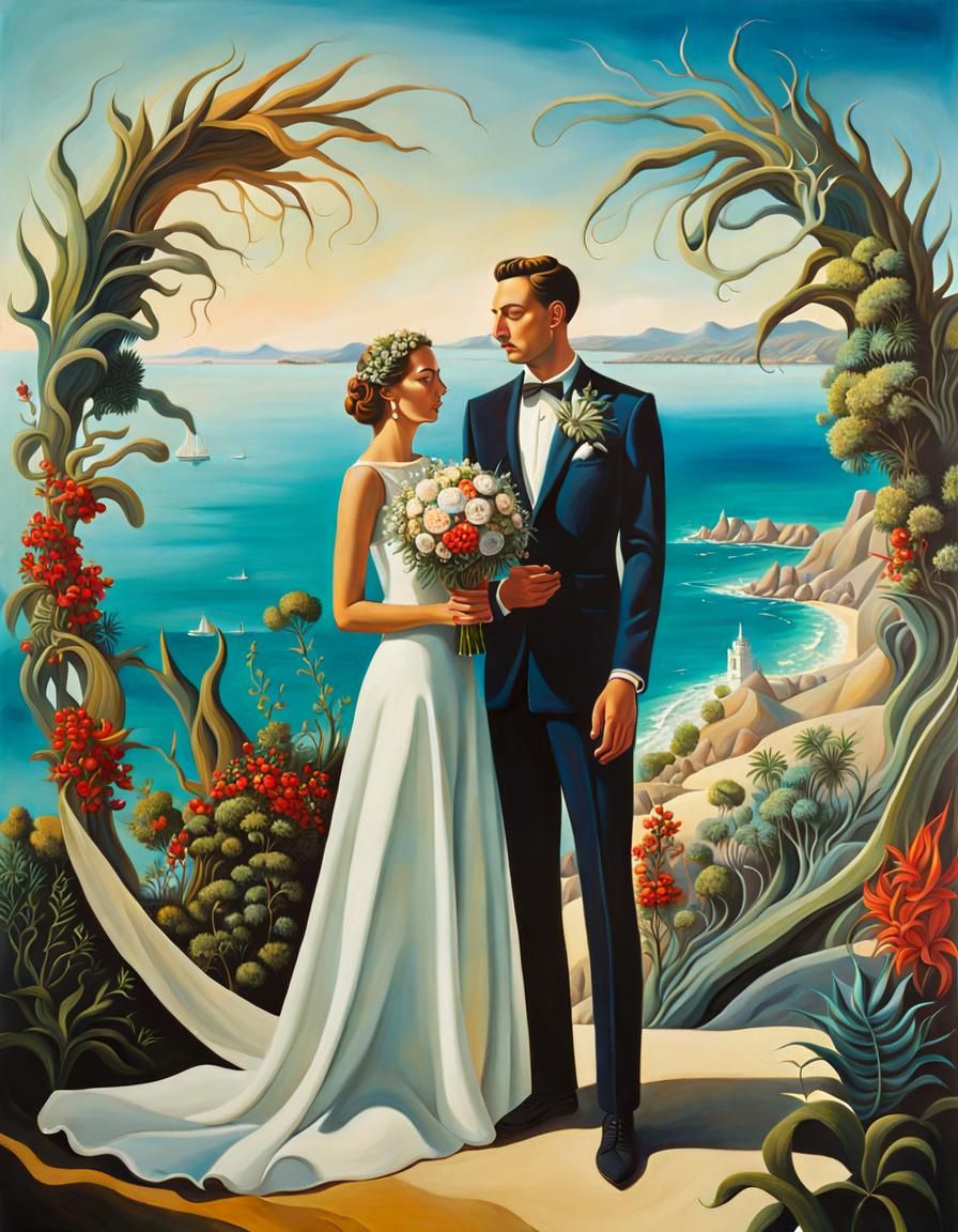 Ocean Wedding in Surrealist Style
