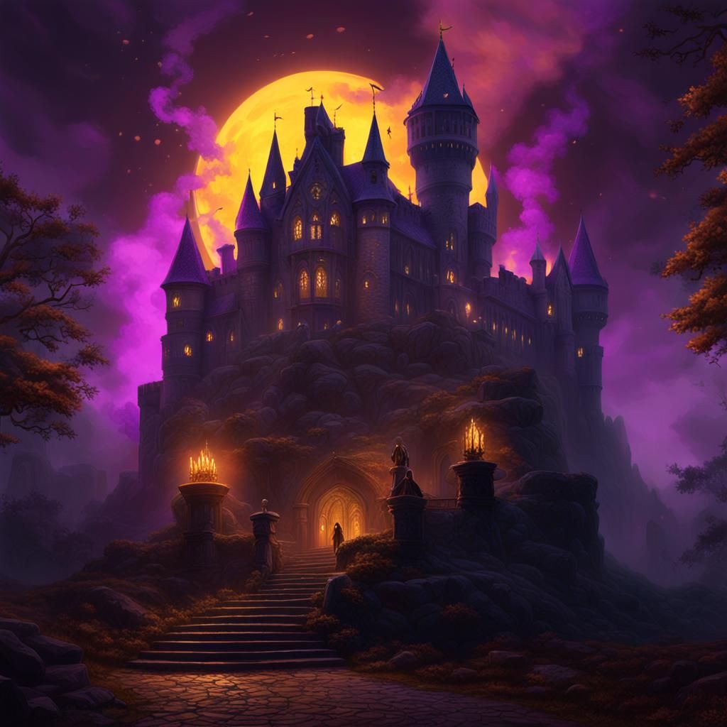Vampire in Gothic Castle: Dark Fantasy Concept Art