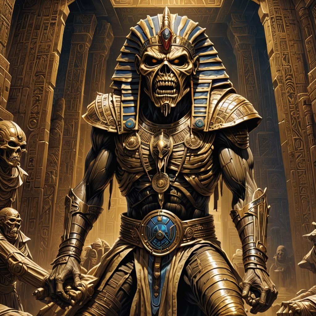 Iron Maiden's Eddie as Pharaoh, Comic Book Art