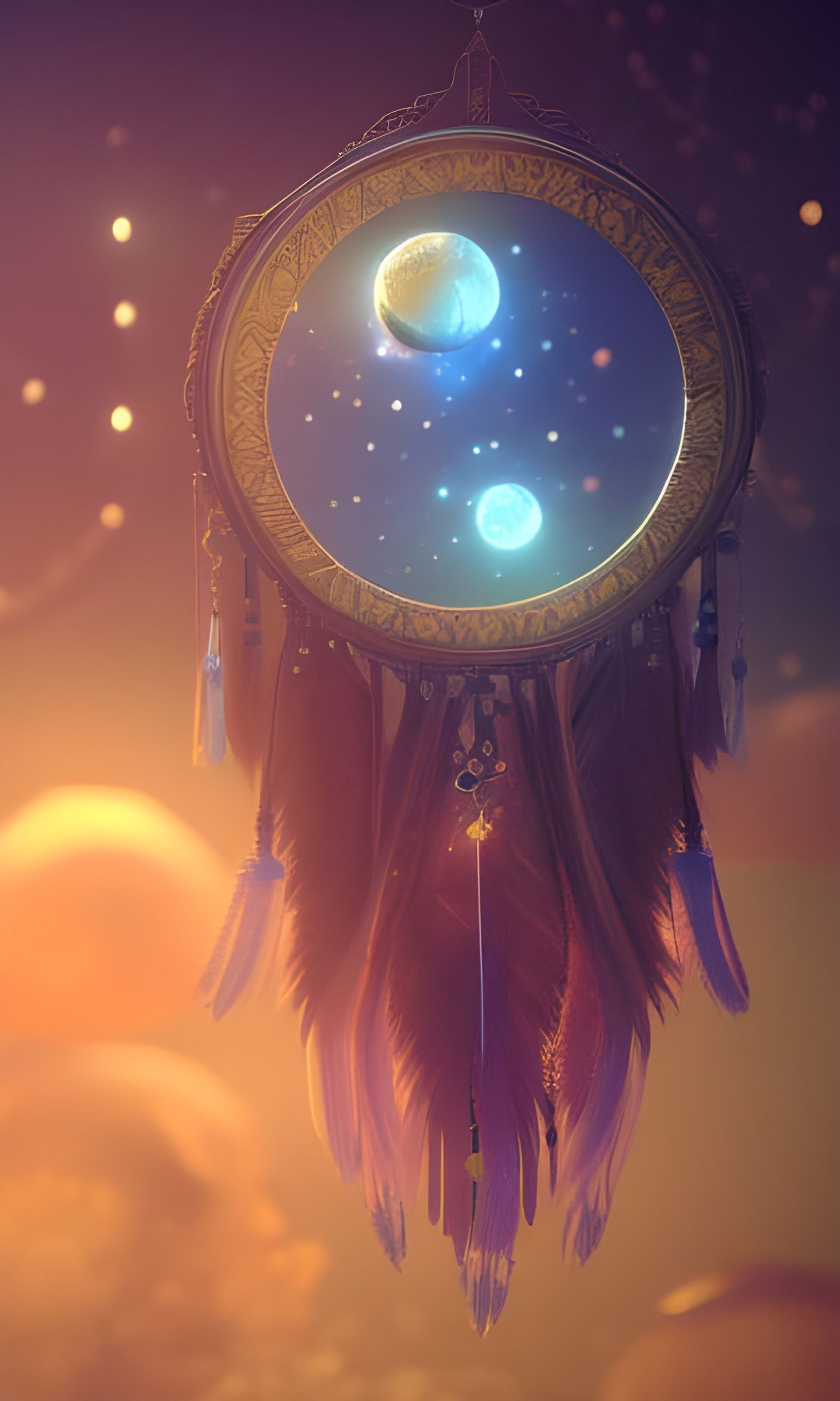 Ethereal Dreamcatcher in Storybook Watercolor Style