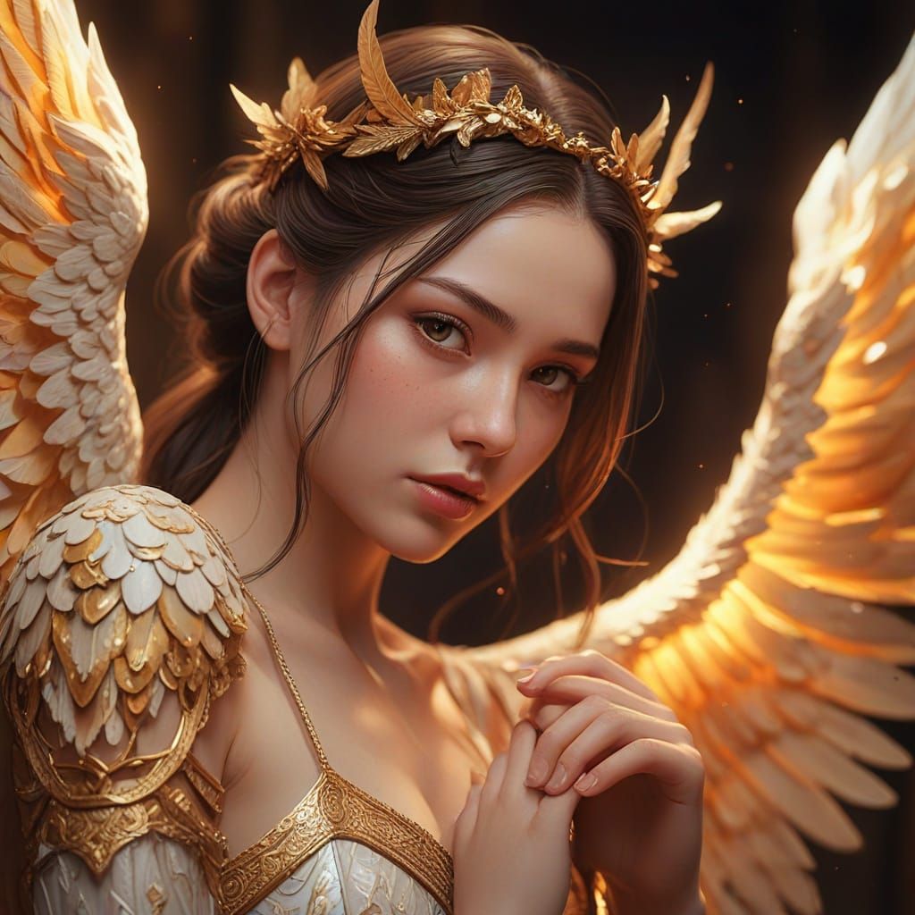 Angel and Demon Face Off in Hyper-Realistic Digital Art