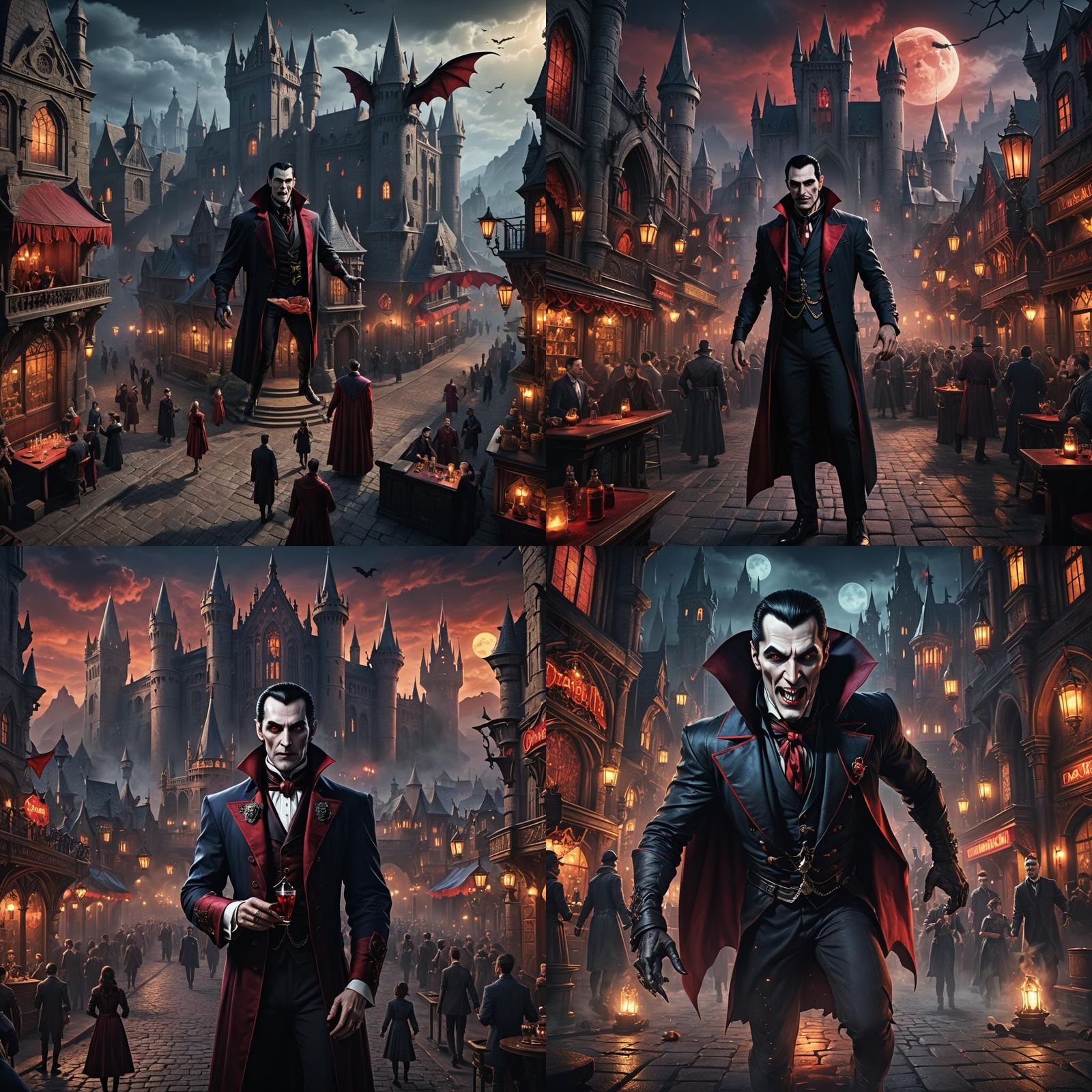 Dracula as Tech Entrepreneur in Detailed Digital Painting