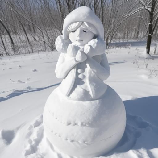AI Snow Woman Image