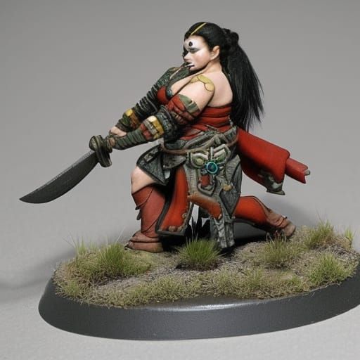 Half-Orc Female Warrior: Fantasy Art