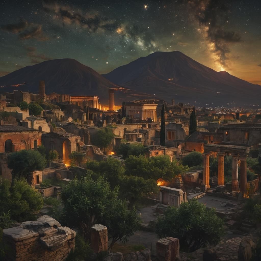 Hyper-Realistic Pompeii Before Vesuvius Eruption