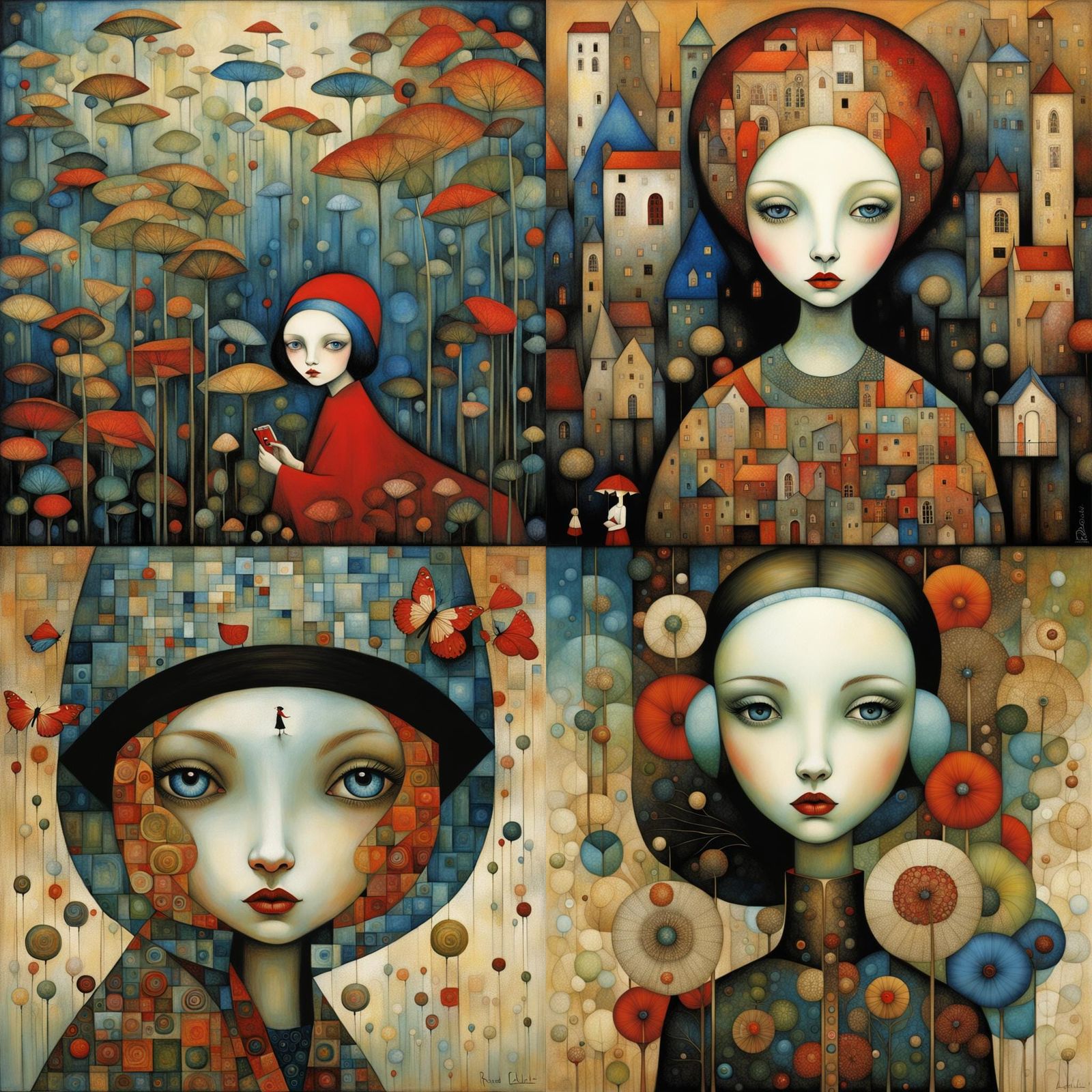 Surreal Portrait with Keane-esque Eyes