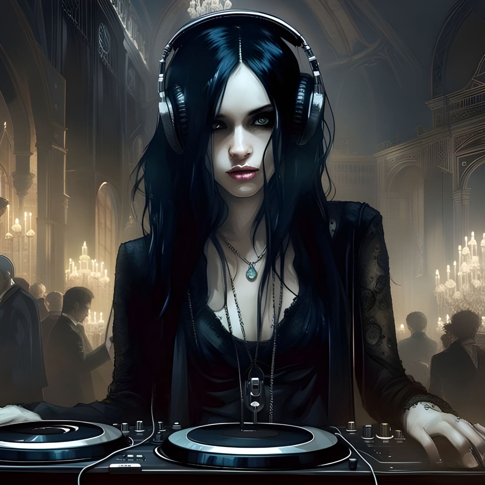 Abstract Black Void: Minimalist Dark Art