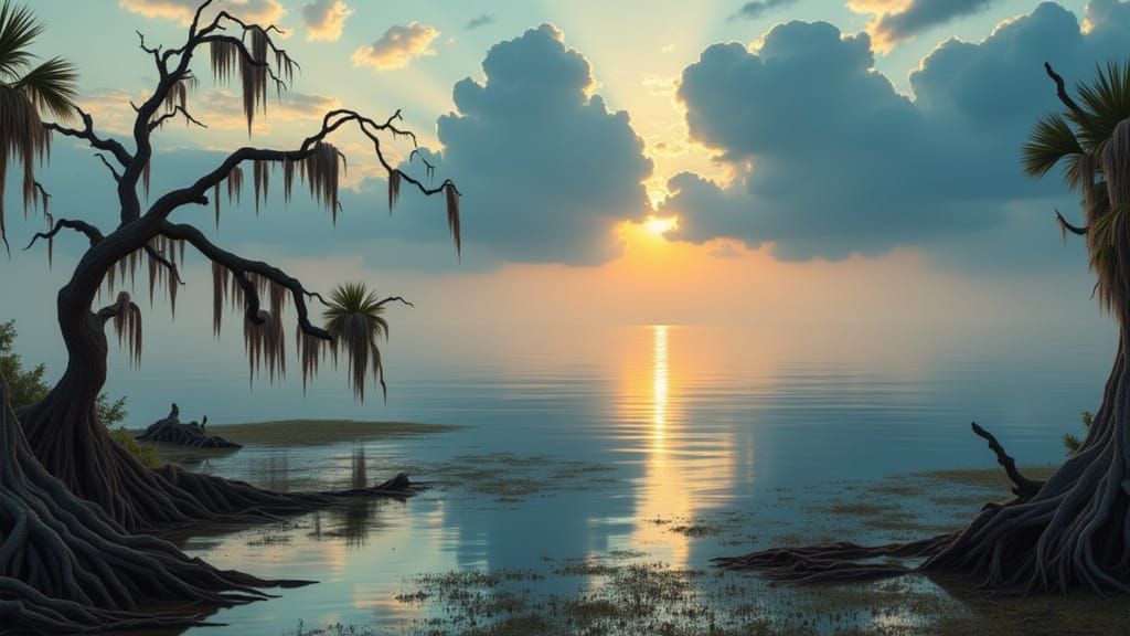 Seascape with Unique Artistic Style