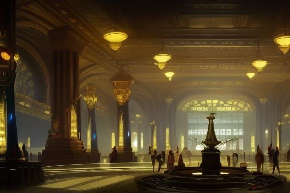 Casino Interior in Dark Fantasy Style