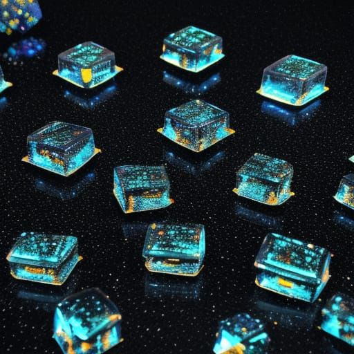 Surreal Frozen Cylinders with Luminescent Pyrite