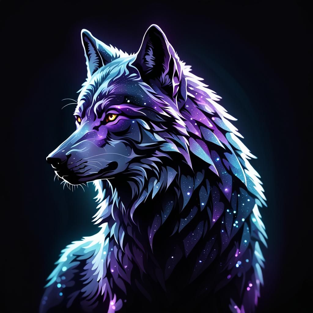Wolf of Light Purple