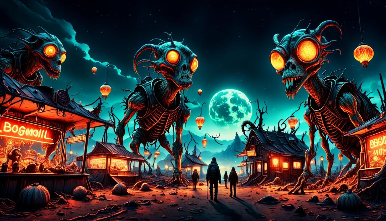 Surreal Post-Apocalyptic Wonderland in Digital Art